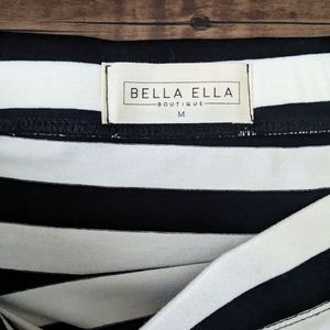 Bella Ella Boutique Black White Pencil Skirt